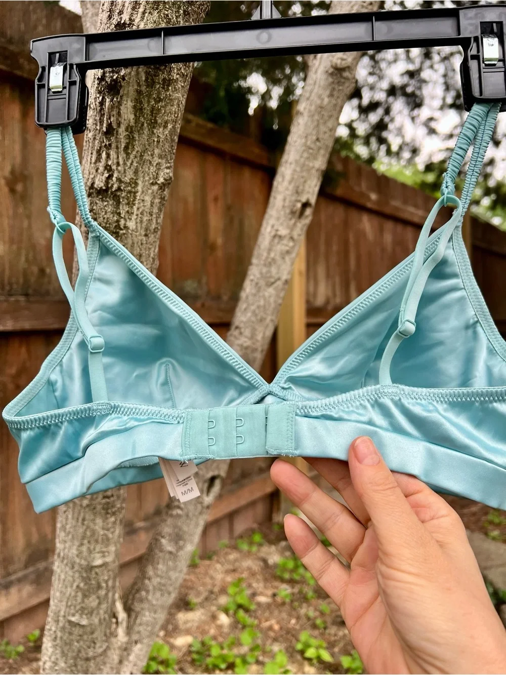 J Crew Teal Green Satin Soft Bra Bralette 3-hook/eye M C/D